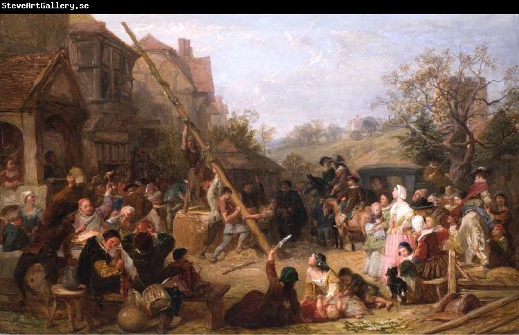 Frederick Goodall Raising the Maypole